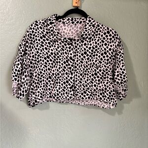 Animal print crop top